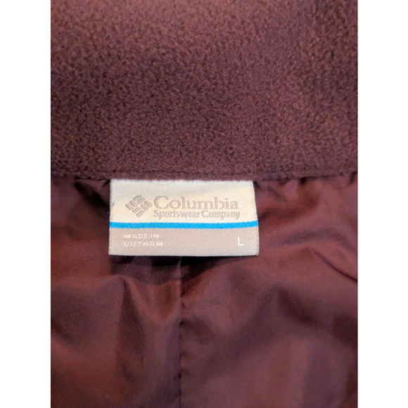 Columbia Mix It Around Maroon Vest Large Puffer + Fleece - Picture 4 of 10